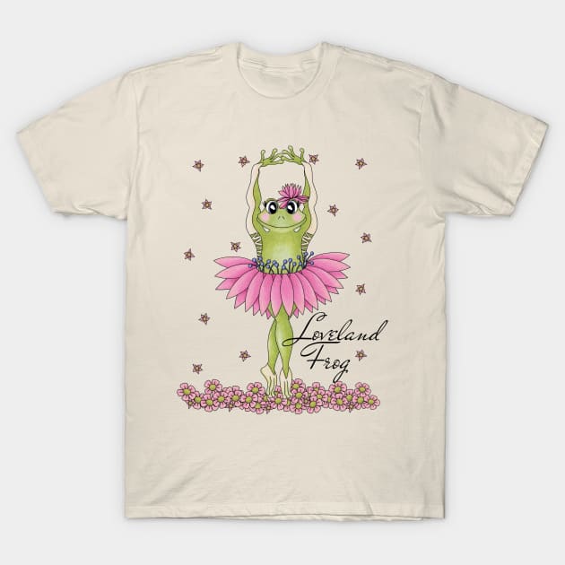 Loveland Frog - cute Cryptid ballerina T-Shirt by TJWArtisticCreations